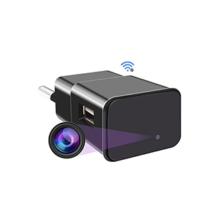 Mini camra despionnage intelligente chargeur USB prise europenne, fonctionnement WIFI et DV, HD 1080P, surveillance de maison, carte micro SD 128GO
